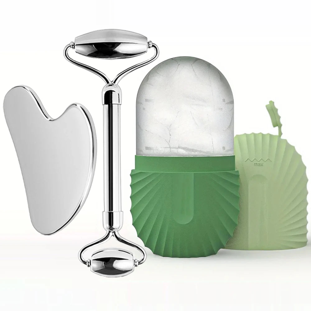 Ice Roller & Gua Sha Face Tool Set