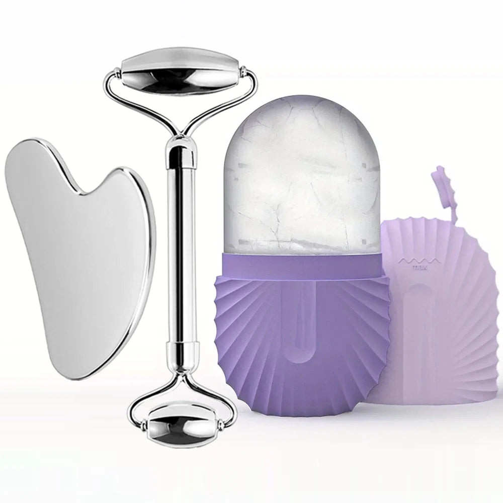 Ice Roller & Gua Sha Face Tool Set