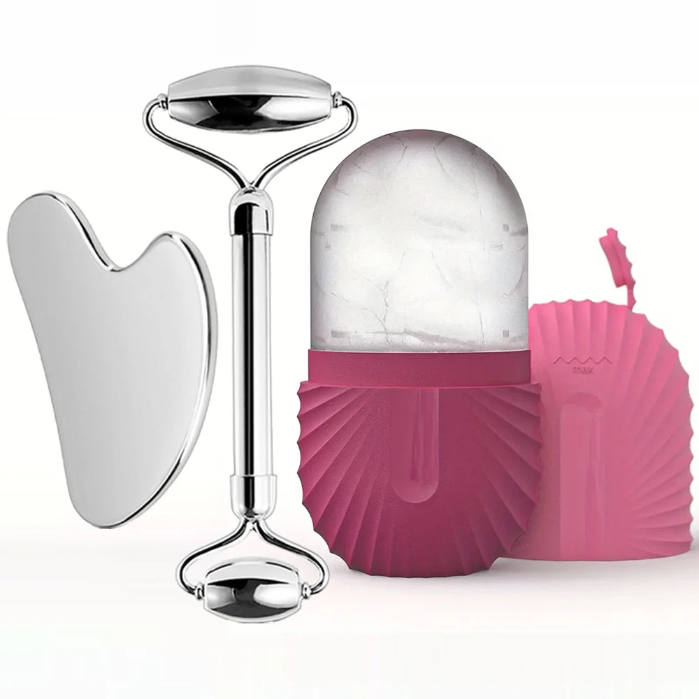 Ice Roller & Gua Sha Face Tool Set