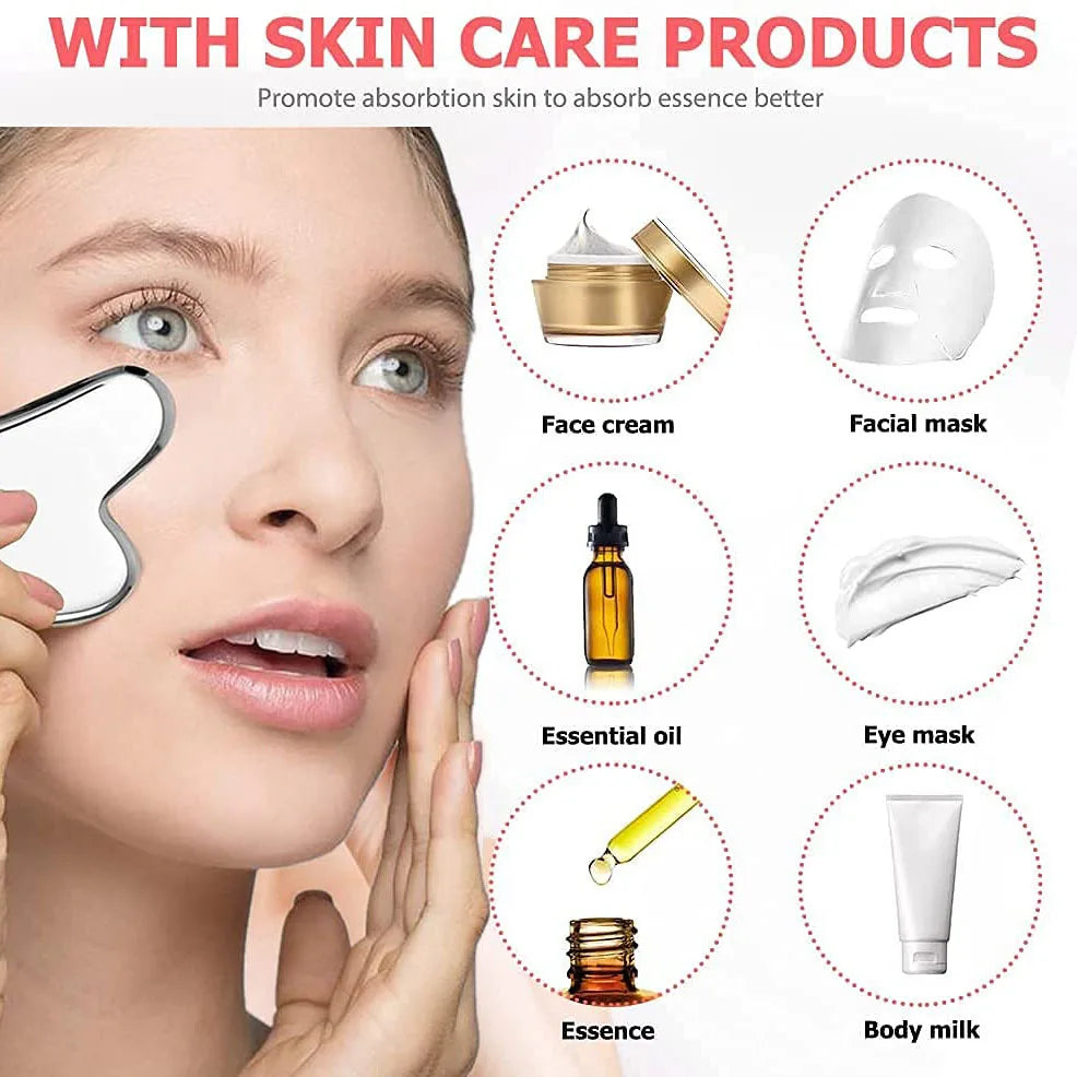 Ice Roller & Gua Sha Face Tool Set