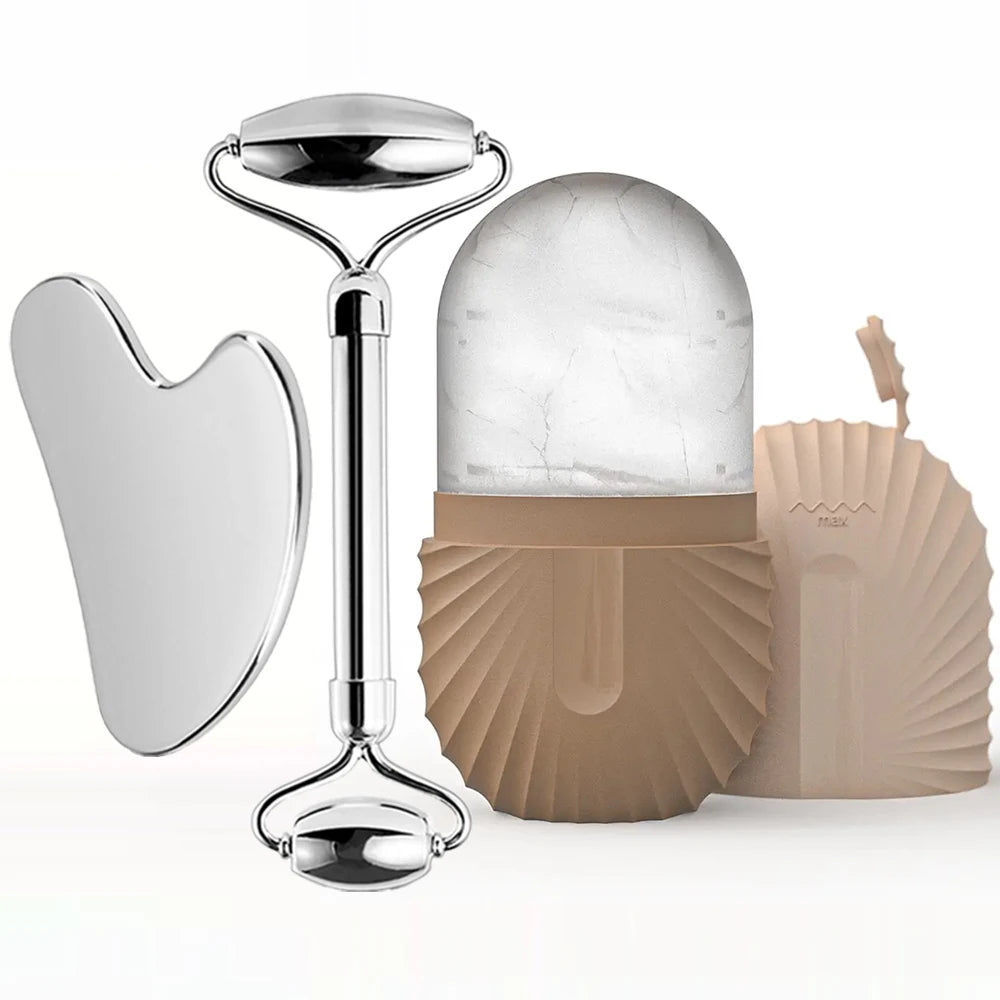 Ice Roller & Gua Sha Face Tool Set