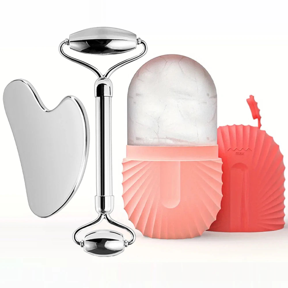 Ice Roller & Gua Sha Face Tool Set