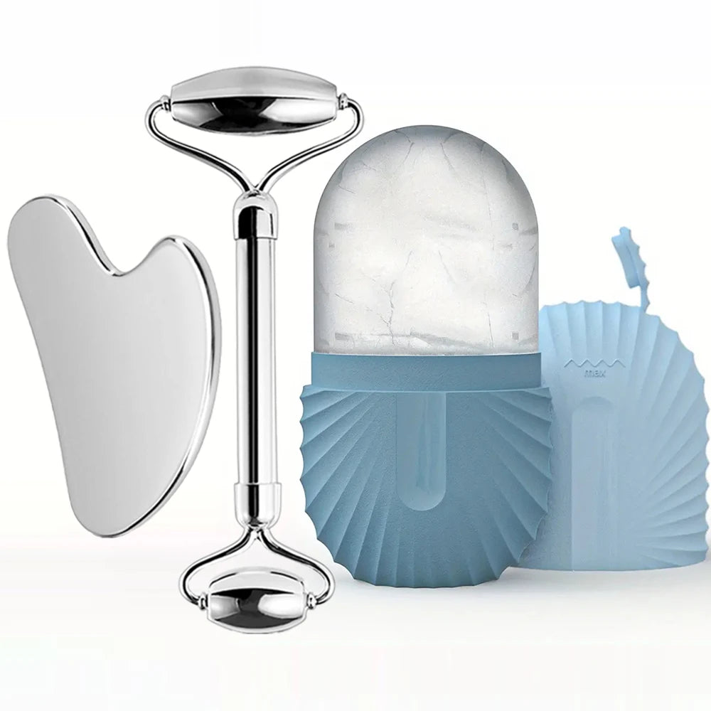 Ice Roller & Gua Sha Face Tool Set